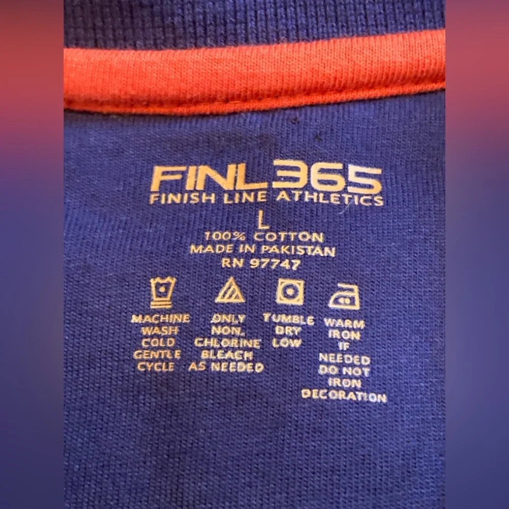 Finl365 Rugby Shirt Men’s Red White Blue Striped 90s Retro Preppy Size L - Picture 3 of 7
